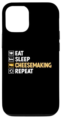 Hülle für iPhone 14 Pro Eat Sleep: Käseherstellung wiederholen von Cheesemaking Cheesemaker Gifts