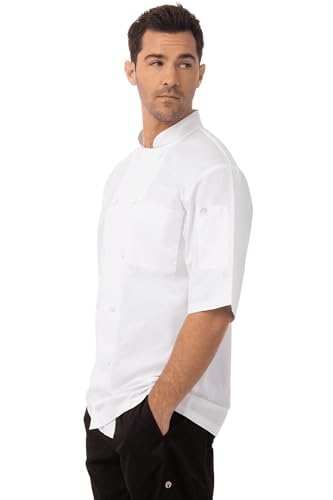 Chefs Works Montreal Cool Vent Unisex Kurzarm Koch-Jacke, Weiß, XL / X-Large / Extra-Large, Brustumfang: 48-50 inch / 122-127 cm, Mens & Womens Koch-Jacke, A914-XL von Chef Works