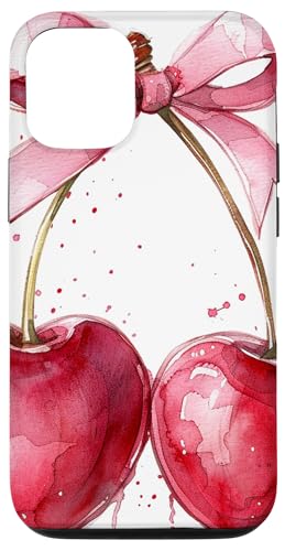 Hülle für iPhone 15 Girly || Schleife in Aquarell || Kokette || Ästhetische rosa Schleife von Cherry Pink Bow Soft Girl theme