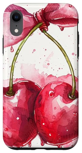 Hülle für iPhone XR Girly || Schleife in Aquarell|| Kokette || Ästhetische rosa Schleife von Cherry Pink Bow Soft Girl theme