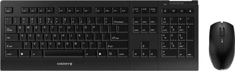 CHERRY B.UNLIMITED 3.0 - Tastatur-und-Maus-Set UK - QWERTY - kabellos - 2.4 GHz - GB - Tastenschalter: CHERRY SX - Schwarz (geöffnet) von Cherry