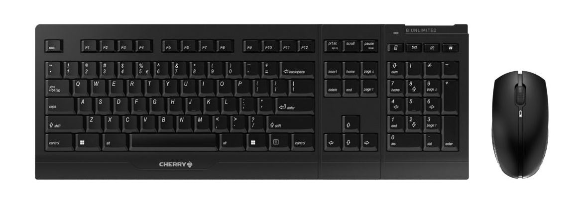 CHERRY B.UNLIMITED 3.0 - Tastatur-und-Maus-Set UK - QWERTY - kabellos - 2.4 GHz - GB - Tastenschalter: CHERRY SX - Schwarz von Cherry