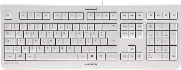 CHERRY KC 1000 - Tastatur - USB - Belgien - Hellgrau von Cherry