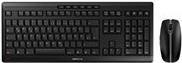 CHERRY STREAM DESKTOP - Tastatur-und-Maus-Set - kabellos - 2.4 GHz - US mit Euro-Symbol - Tastenschalter: CHERRY SX - Schwarz von Cherry