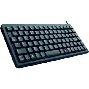 CHERRY Slim Line G84-4100 - Tastatur - PS/2, USB - 86 Tasten - Schwarz - UK (G84-4100LCMGB-2) von Cherry