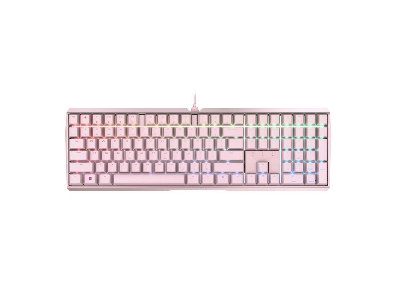 Cherry Cherry MX Board 3.0S Gaming RGB Tastatur, MX-Blue, pink Gaming-Tastatur von Cherry