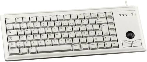 Cherry Compact-Keyboard G84-4400 USB Tastatur Deutsch, QWERTZ Grau Integrierter Trackball, Maustaste von Cherry
