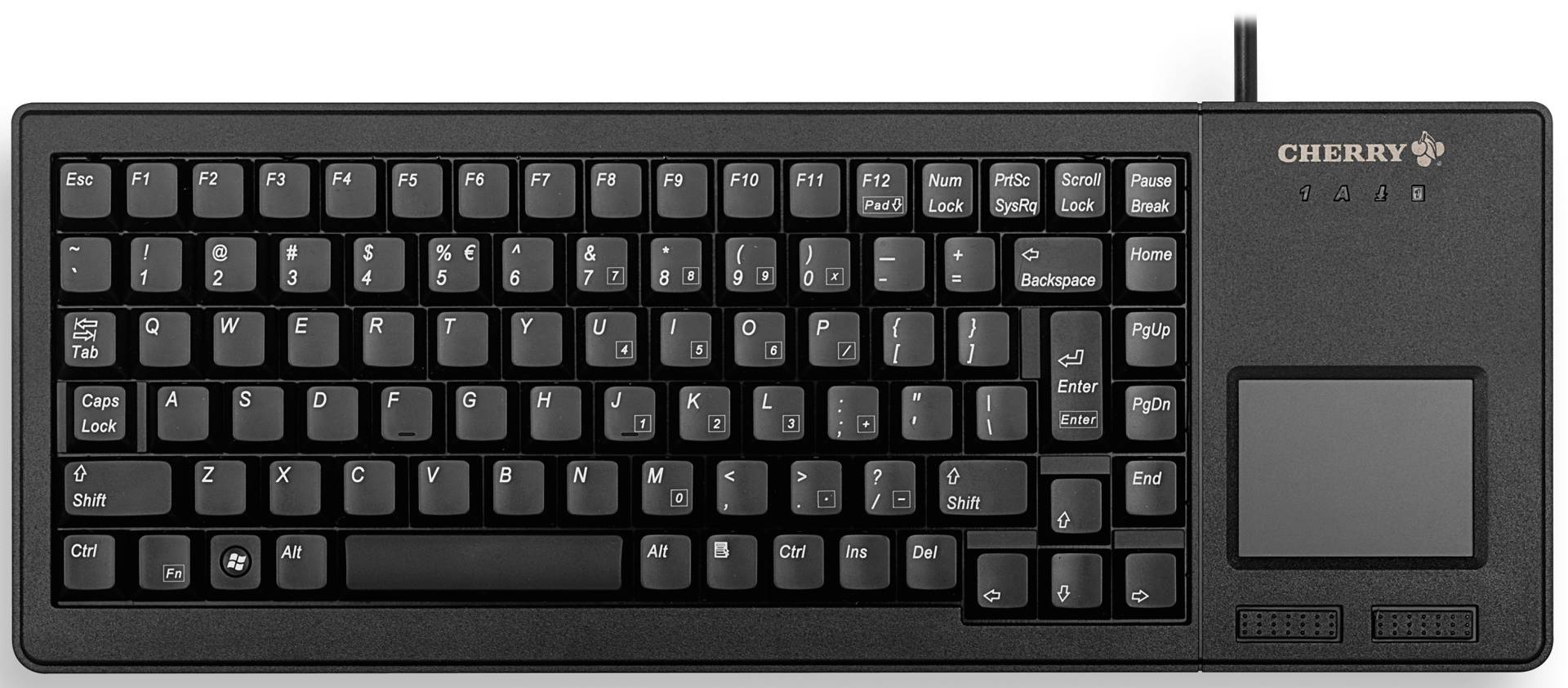 G84-5500LUMDE-2 - Tastatur, USB, schwarz, kompakt, Touchpad von Cherry
