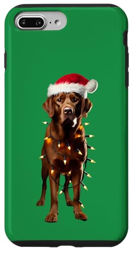 Hülle für iPhone 7 Plus/8 Plus Chesapeake Bay Retriever Weihnachtsmannmütze Weihnachtsbeleuchtung Hund Mama von Chesapeake Bay Retriever Christmas Products