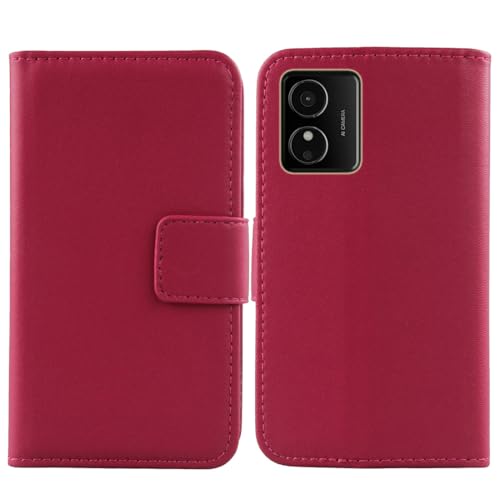 Cheshaoping Echt Leder Tasche Für HMD Arc 6.52" Hülle Handy Flip Lederhülle Handyhülle Kartenfächer Schutz Premium Case Cover Etui (Rosa) von Cheshaoping