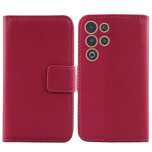 Cheshaoping Echt Leder Tasche Für NUU N30 6.7" Hülle Handy Flip Lederhülle Handyhülle Kartenfächer Schutz Premium Case Cover Etui (Rosa) von Cheshaoping