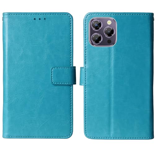 Cheshaoping Premium Flip Leder Tasche Schütz Hülle Handy Case Für Oukitel P1 6.7" Schale Business Abdeckung Wallet Cover Etui Holder (Blau) von Cheshaoping