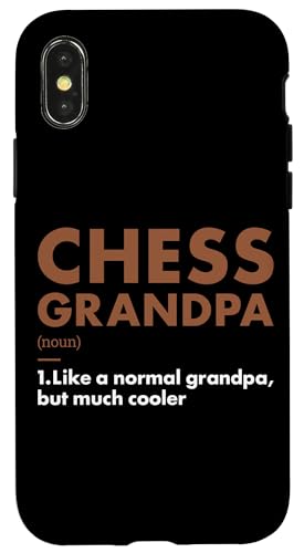 Hülle für iPhone X/XS Schachspieler Opa Definition Schach von Chess Hobby Present Chess Player Apparel