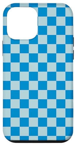 Hülle für iPhone 12 mini Blau kariert von Chess & Checkerboard Patterns