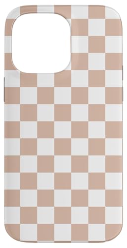 Hülle für iPhone 14 Pro Max Beige kariert von Chess & Checkerboard Patterns