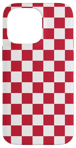 Hülle für iPhone 14 Pro Max Rotes Schachbrettmuster, kariert von Chess & Checkerboard Patterns