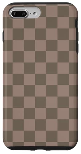 Hülle für iPhone 7 Plus/8 Plus Beige, Schachbrettmuster, kariert von Chess & Checkerboard Patterns