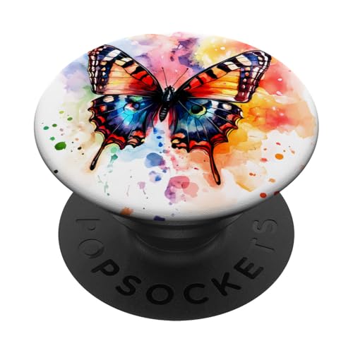 Niedliche Schmetterlingsflügel, schicke Schmetterlinge PopSockets Klebender PopGrip von Chic Boho Moth and Butterfly Pattern Designs