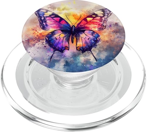 Schicke Schmetterlingsflügel, niedliche Schmetterlinge PopSockets PopGrip für MagSafe von Chic Boho Moth and Butterfly Pattern Designs