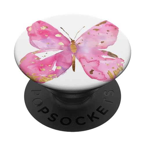 Schmetterlingsflügel Süße Schmetterlinge PopSockets Klebender PopGrip von Chic Boho Moth and Butterfly Pattern Designs