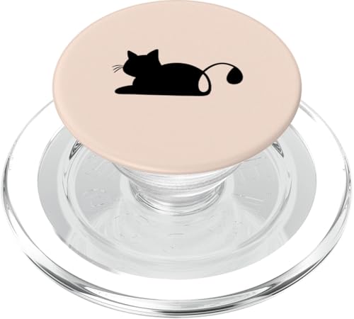 Cat Line Art Süßes Kätzchen-Silhouette Katze PopSockets PopGrip für MagSafe von Chic Cat and Kitten Designs