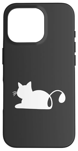 Hülle für iPhone 16 Pro Cat Line Art Süßes Kätzchen-Silhouette Katze von Chic Cat and Kitten Designs