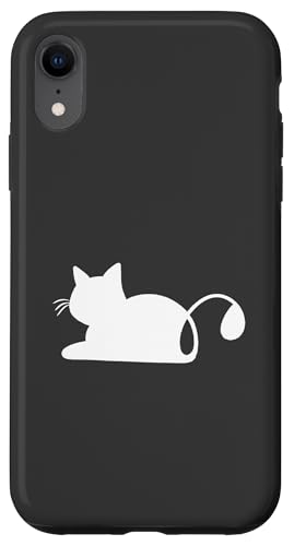 Hülle für iPhone XR Cat Line Art Süßes Kätzchen-Silhouette Katze von Chic Cat and Kitten Designs