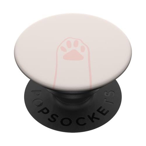 Minimalistische Katzenpfoten-Silhouette, niedliches Kätzchen PopSockets Klebender PopGrip von Chic Cat and Kitten Designs