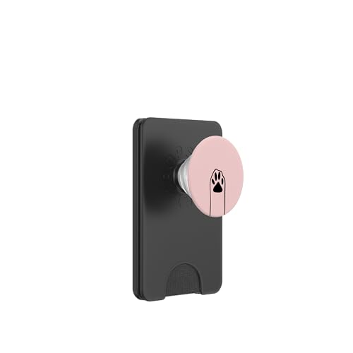 Minimalistische Katzenpfoten-Silhouette, niedliches Kätzchen PopSockets PopWallet für MagSafe von Chic Cat and Kitten Designs