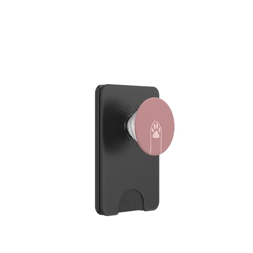 Minimalistische Katzenpfoten-Silhouette, niedliches Kätzchen PopSockets PopWallet für MagSafe von Chic Cat and Kitten Designs