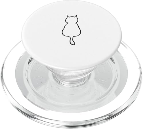 Minimalistisches Kätzchen, niedliches Kätzchen PopSockets PopGrip für MagSafe von Chic Cat and Kitten Designs