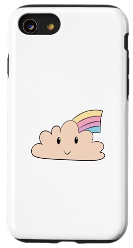 Niedliche Kinderzimmer Wolke Kawaii Wolke Regenbogen Hülle für iPhone SE (2020) / 7 / 8 von Chic Cloud and Nursery Designs