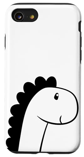 Dinosaurier Kinderzimmer Niedlicher Dinosaurier Kawaii Minimalistisch Hülle für iPhone SE (2020) / 7 / 8 von Chic Dinosaurier and Nursery Designs