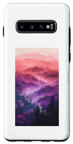 Hülle für Galaxy S10+ Wald Berglandschaft Wanderer Natur von Chic Forest Landscape and Tree Designs