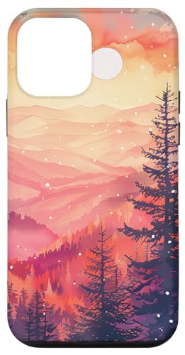 Hülle für iPhone 12 mini Wandern Wald Berglandschaft Wanderer von Chic Forest Landscape and Tree Designs