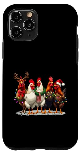 Hülle für iPhone 11 Pro Niedliches Huhn Weihnachtsbeleuchtung Huhn Santa Lustiger Weihnachtsbaum von Chicken Lovers Farmer Farm