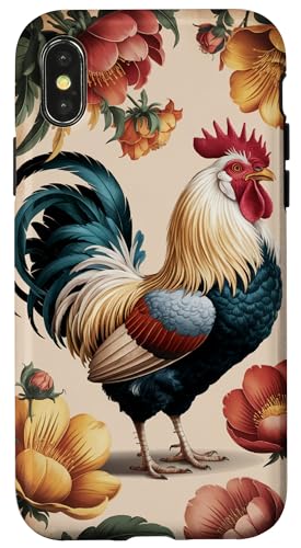 Hülle für iPhone X/XS Huhn Geflügel Landwirtschaft Bauerngarten Männer Frauen Hühner von Chicken Poultry Farming Farmer Men Women Present