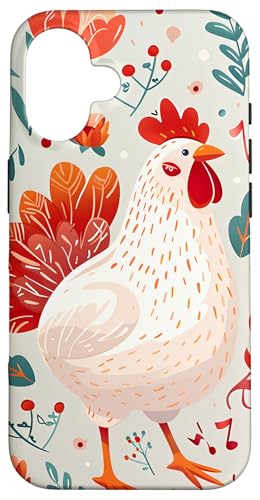 Hülle für iPhone 16 Huhn- und Pastellfarben | Hühnerliebhaber & Bauernhof, Farmer von Chicken Themed Gifts for Women, Men & Girls