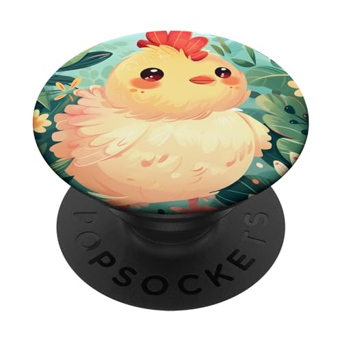 Küken, Huhn | Süßes Kawaii-Küken PopSockets Klebender PopGrip von Chicken Themed Gifts for Women, Men & Girls