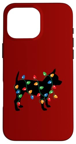 Hülle für iPhone 16 Pro Max Weihnachtsbeleuchtung Chihuahua Hund Geschenk von Chihuahua Dog Lovers Gift Shirts Shop