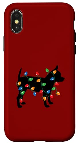 Hülle für iPhone X/XS Weihnachtsbeleuchtung Chihuahua Hund Geschenk von Chihuahua Dog Lovers Gift Shirts Shop