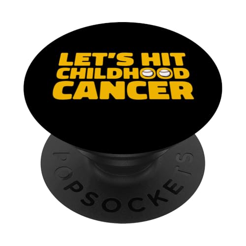 Baseball Let's Hit Childhood Cancer PopSockets mit austauschbarem PopGrip von Childhood Cancer Awareness