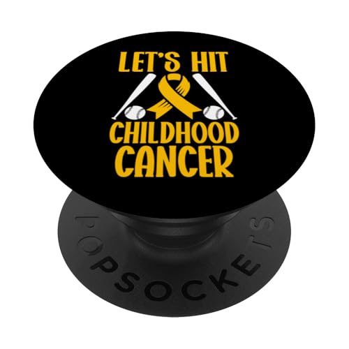 Baseball Let's Hit Childhood Cancer PopSockets mit austauschbarem PopGrip von Childhood Cancer Awareness