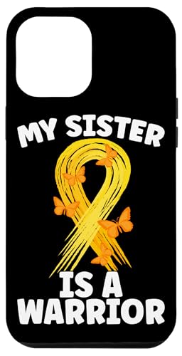 Hülle für iPhone 14 Plus Meine Schwester ist eine Kriegerin, Krebs im Kindesalter von Childhood Cancer Awareness