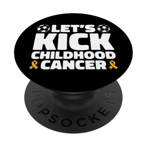 Soccer Let's Kick Kindheitskrebs PopSockets mit austauschbarem PopGrip von Childhood Cancer Awareness