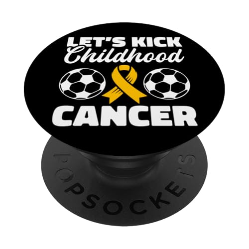 Soccer Let's Kick Kindheitskrebs PopSockets mit austauschbarem PopGrip von Childhood Cancer Awareness