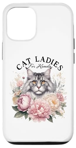 Hülle für iPhone 13 Pro Maine Coon Cat Damen Kamala Harris Walz Cottagecore Floral von Childless Cat Ladies Vote NYC