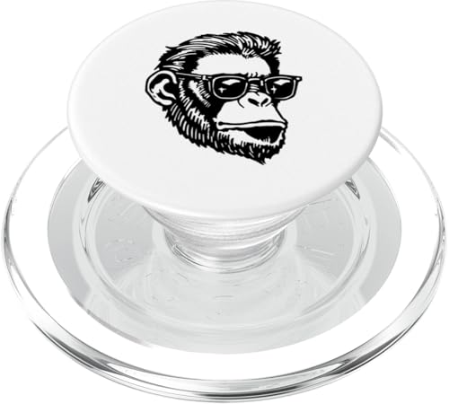 Affe mit Sonnenbrille | Lustige und witzige Tierkunst PopSockets PopGrip für MagSafe von Chill Jungle Creations