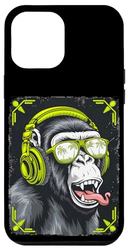 Hülle für iPhone 12 Pro Max Cooler Affe mit Kopfhörern - Vibrant Ape Monkey von Chill Vibes Monkey Apparel