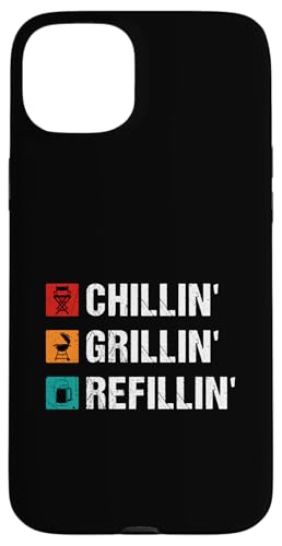 Hülle für iPhone 15 Plus Lustiges BBQ Grillen Fleischgrill Smoker Barbecue von Chillin' Grillin' Refillin' BBQ